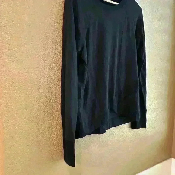 Athleta assymetrical long-sleeved top black women’s sz xs athletic - Picture 3 of 7